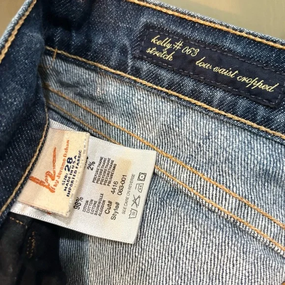 CITIZENS OF HUMANITY Y2K Women’s ‘Kelly #063 Cropped Stretch Low-Waist Jeans’ - Picture 10 of 10